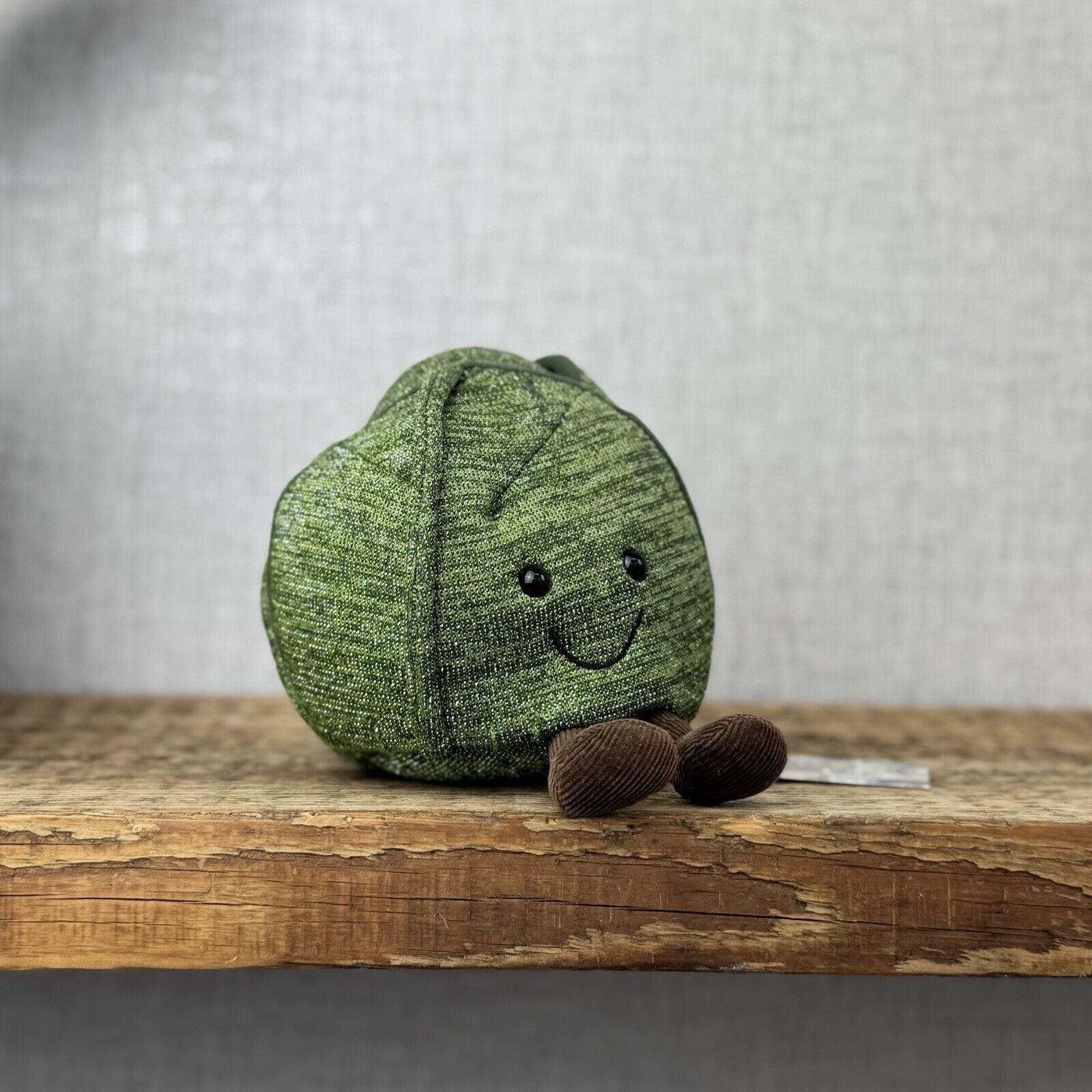Jellycat Amuseable Glisten Brussels Sprout - Christmas Plush Soft Toy 4”