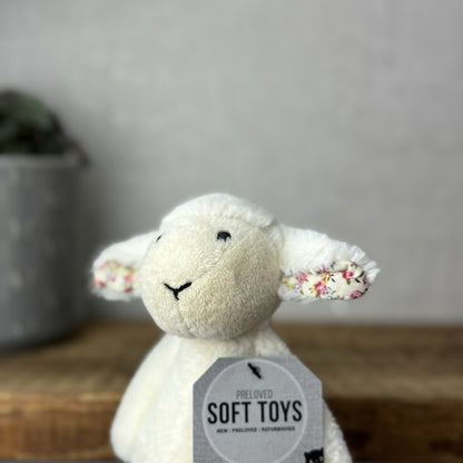 Jellycat Small Bashful Blossom Lamb Soft Toy Sheep Cream Floral Ears/feet 8”