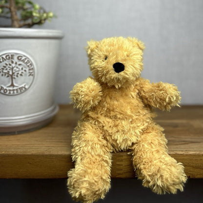 Jellycat Small Toastie Bear - Small Golden Bear - Arms Up - Curly Fur Bear  9”
