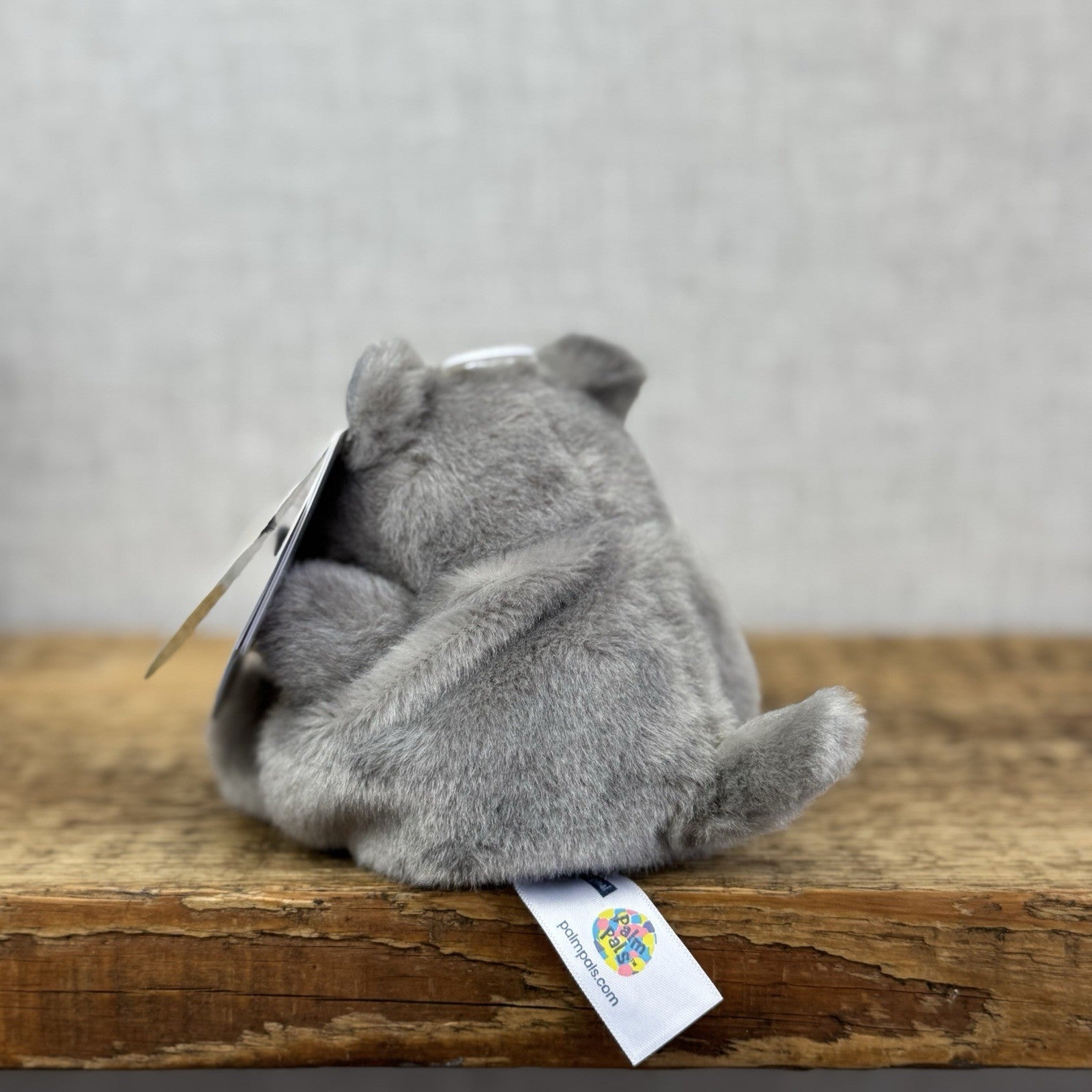 Aurora Hunk Hippo - Mini Grey Hippo Toy New - Palm Pals Mini Beanbag Plush