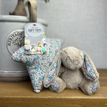 Jellycat Blossom Beige Blue Bunny Rabbit Pink Musical Star Pull Soft Plush Toy