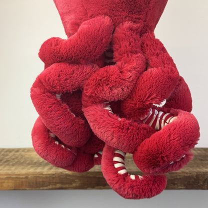 Jellycat Cranberry Octopus - Large Red Octopus Beanie Retired BNWT 16"