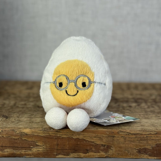 Jellycat Amuseable Geek Egg - Egg In Glasses & Sneakers Soft Toy Mini 5”