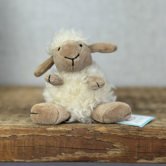 Jellycat Baby Puffball Sheep - Small Fluffy Cream Beanie Vintage With Tag 3”