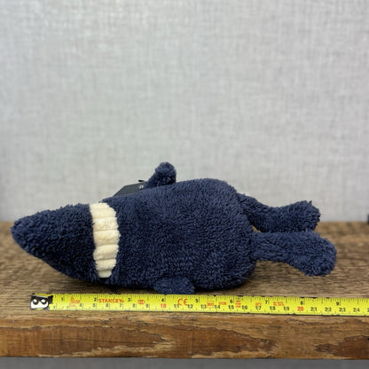 Jellycat Small Toothy Shark - Small Smiley Rare Retired Beanie Blue Shark 9"