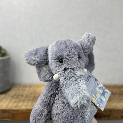Jellycat Puddle Elephant - Blue/Grey Mix Elephant Super Soft Retired Medium 14"