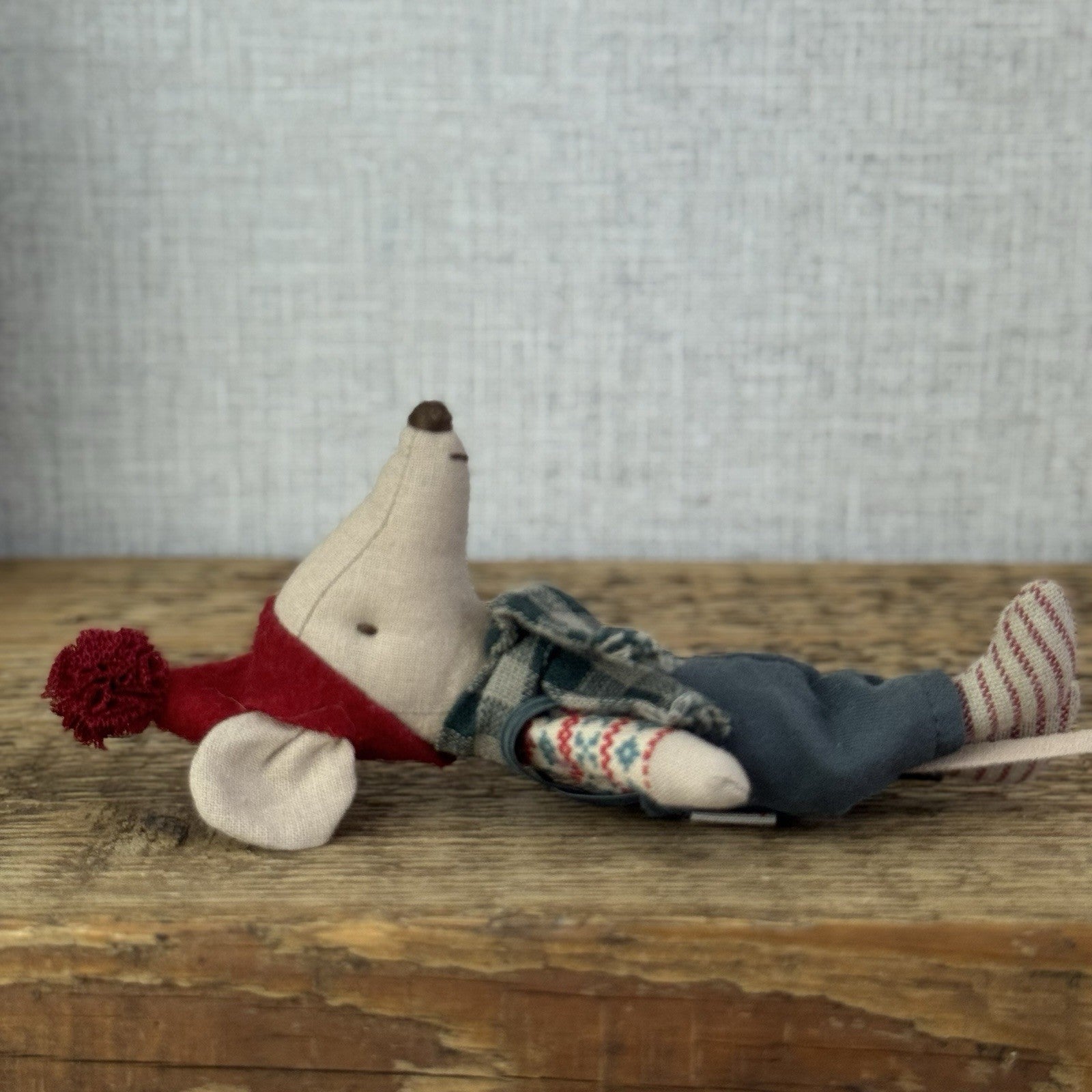 Maileg Christmas Mouse, Big Brother - New With Tags Miniature Mouse Soft Toy