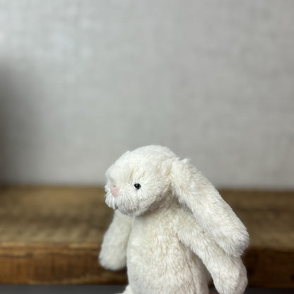 Jellycat Tiny Baby Bashful Cream Bunny - Miniature Plush Bunny Soft Toy 5”