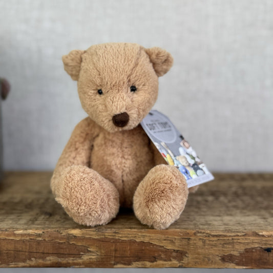 Jellycat Small Butterscotch Bear - Retired Brown Beige Bear Soft Toy Beanie 8”