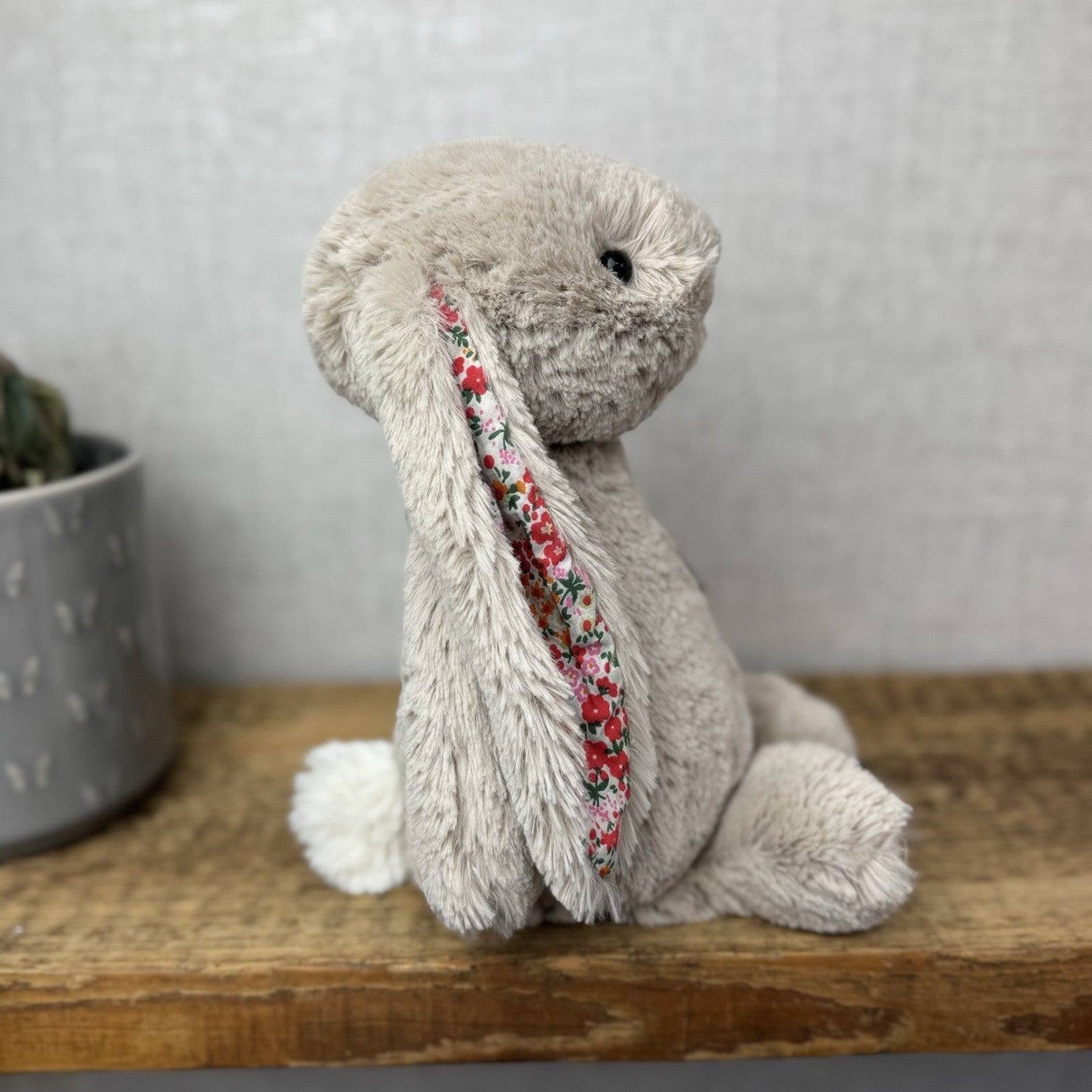 Jellycat Medium Bashful Beige Posy Blossom Bunny - Beige Bunny Floral 12”