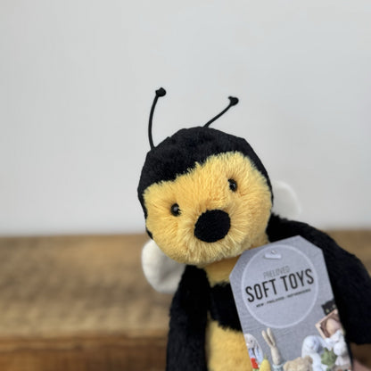 Jellycat Small Bashful Bumble Bee - Retired Small Bee Soft Toy 8" (Old style)