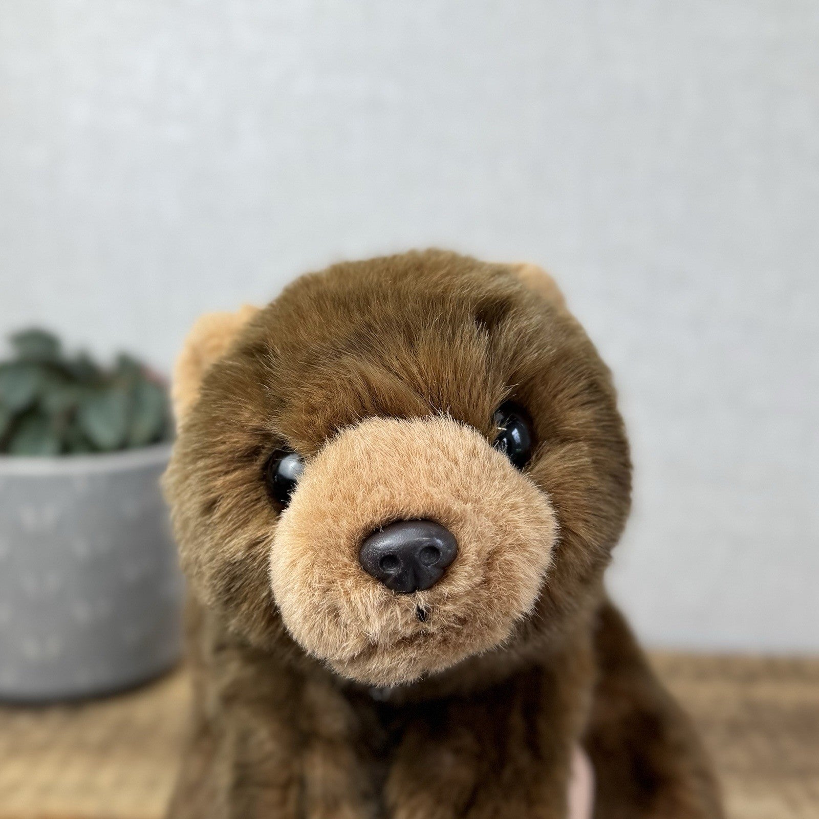 TY Baby Buddy Bear 1991 - Rare Flat Black Bear Brown Floppy Bear Hard To Find