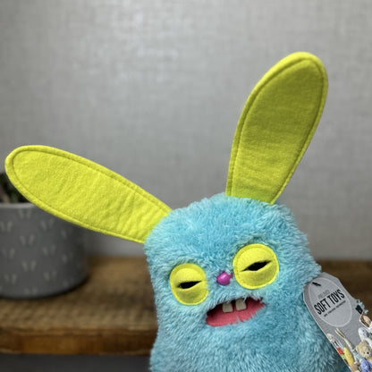 Fuggler Rabid Rabbit Snuggler Edition - Blue Bunny Funny Ugly Monster Plush 