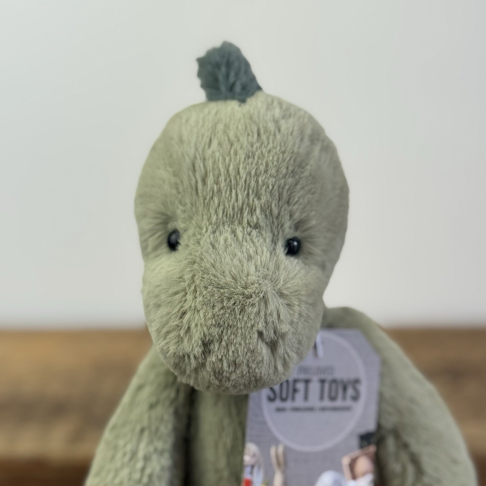 Jellycat Small Boyd Dino - Snugglet Green Super Soft Dinosaur Retired 11"