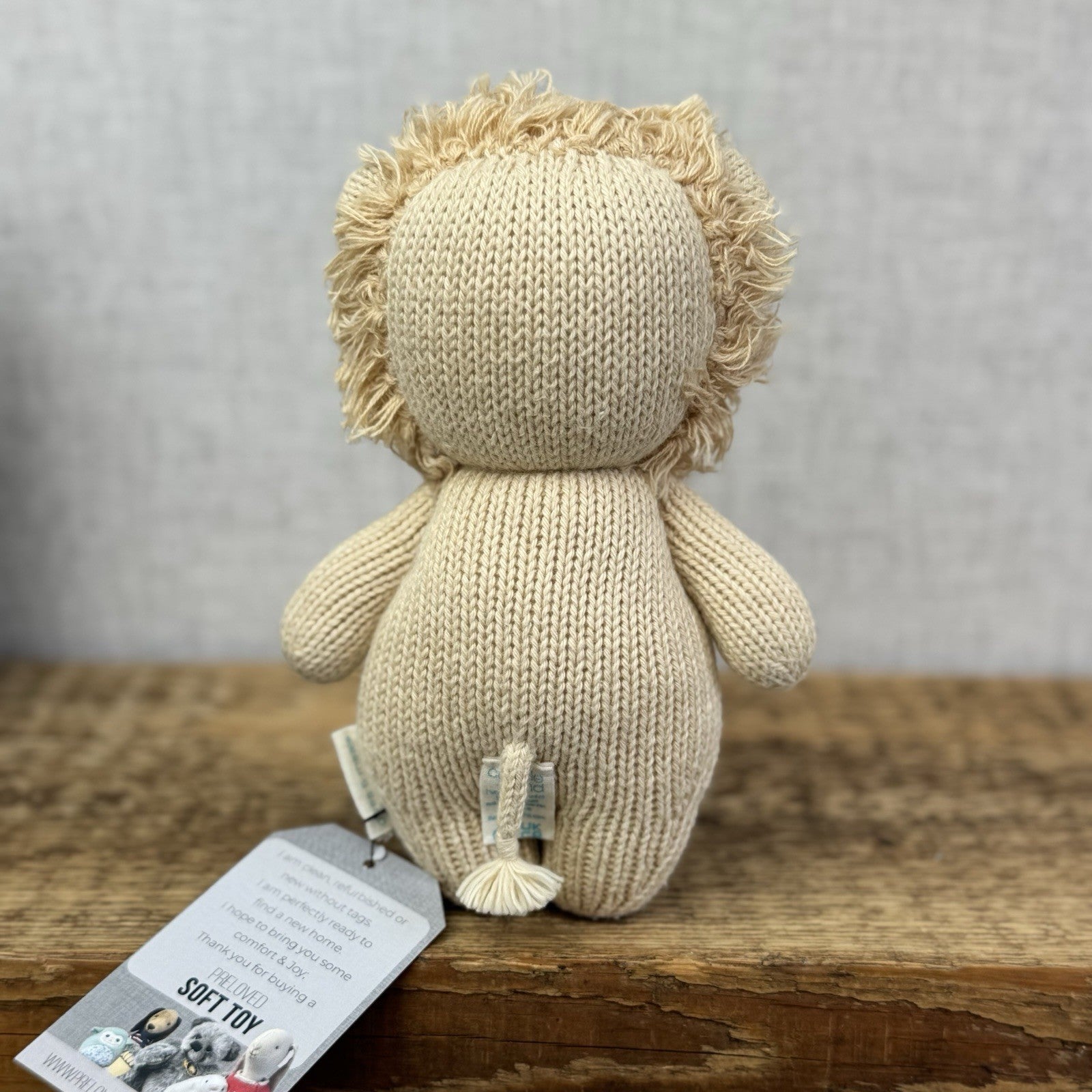 Cuddle + Kind Baby Lion Cat - Baby Cotton Yarn Knitted Wild Animal 7” NWOT