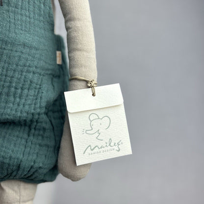 Maileg Size 5 Rabbit In Overalls - Large Bunny Rabbit Green Bee Romper/overalls