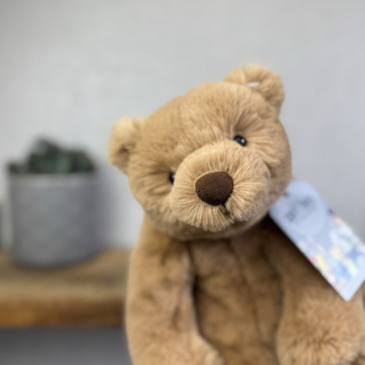 Jellycat Medium Cecil Bear - Brown Sitting Bear Super Soft Retired 10"