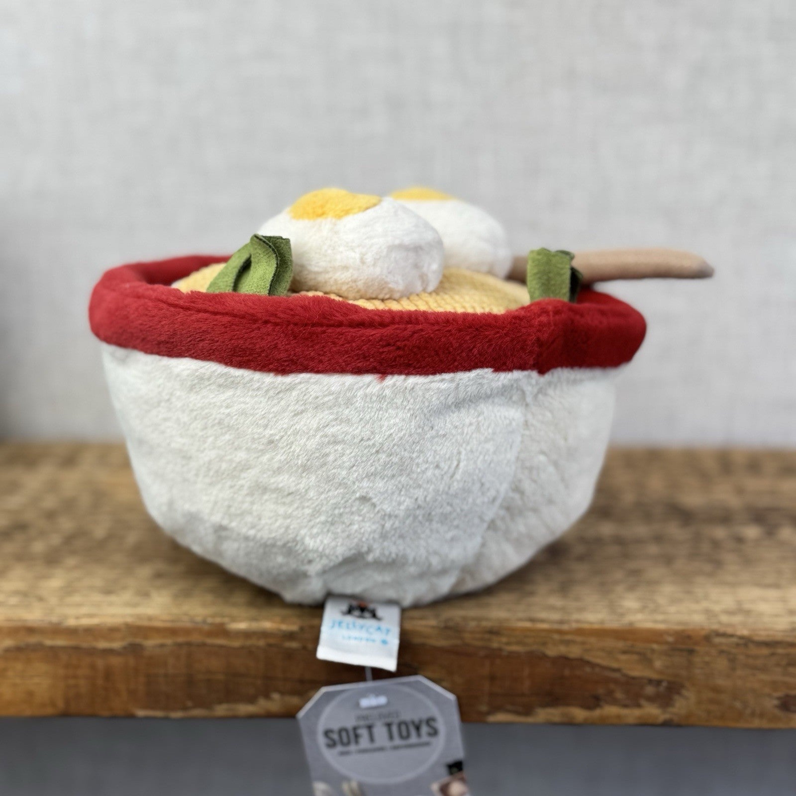 Jellycat Amuseable Ramen Bowl Retired - Bowl Noodles Food Plush Beanie NWOT 5"