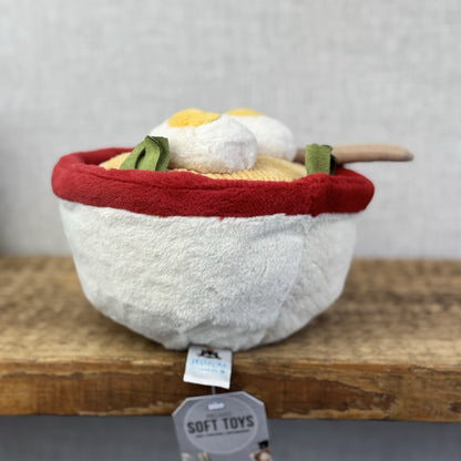 Jellycat Amuseable Ramen Bowl Retired - Bowl Noodles Food Plush Beanie NWOT 5"