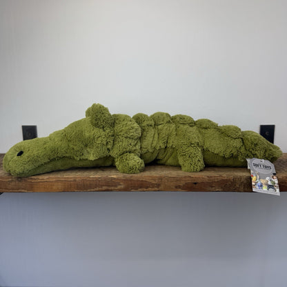 Jellycat Gilbert Gator - Large Green Laying Crocodile/Alliagor Rare 24"