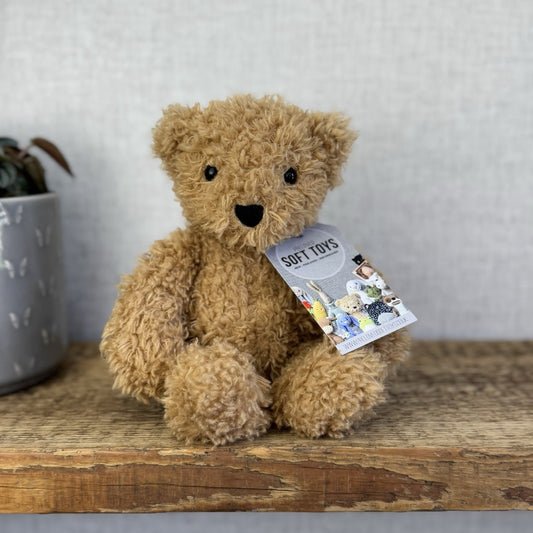 Jellycat Small Theodore Bear - Curly Brown Beanie Plush Cute Retired 10" (#3)