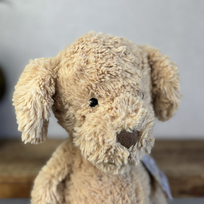 Jellycat Medium Mumble Dog - Iggle Squiggle Medium Textured Honey Puppy 12”