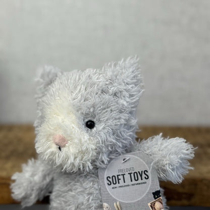 Jellycat Little Kitten - Small Grey Beanie Kitten Cat Retired Rare Small 7"