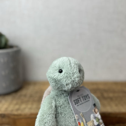 Jellycat Small Bashful Turtle - Small Beanie Light Green Tortoise Retired 8"
