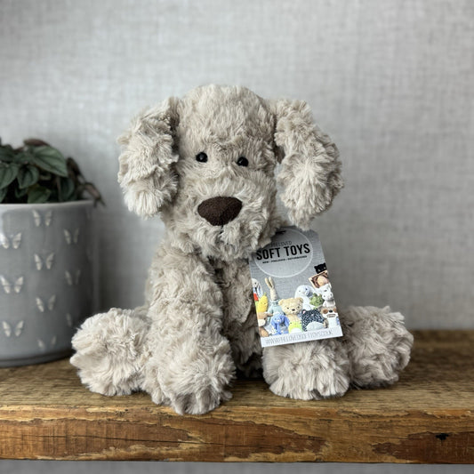 Jellycat Riley Fuddlewuddle Puppy  - Light Grey White Company Exclusive Dog 8"