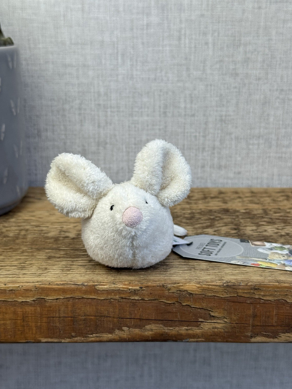 Jellycat Pip Mouse - Miniature Cream/White Mouse Mice Vintage Rare Retired 4"