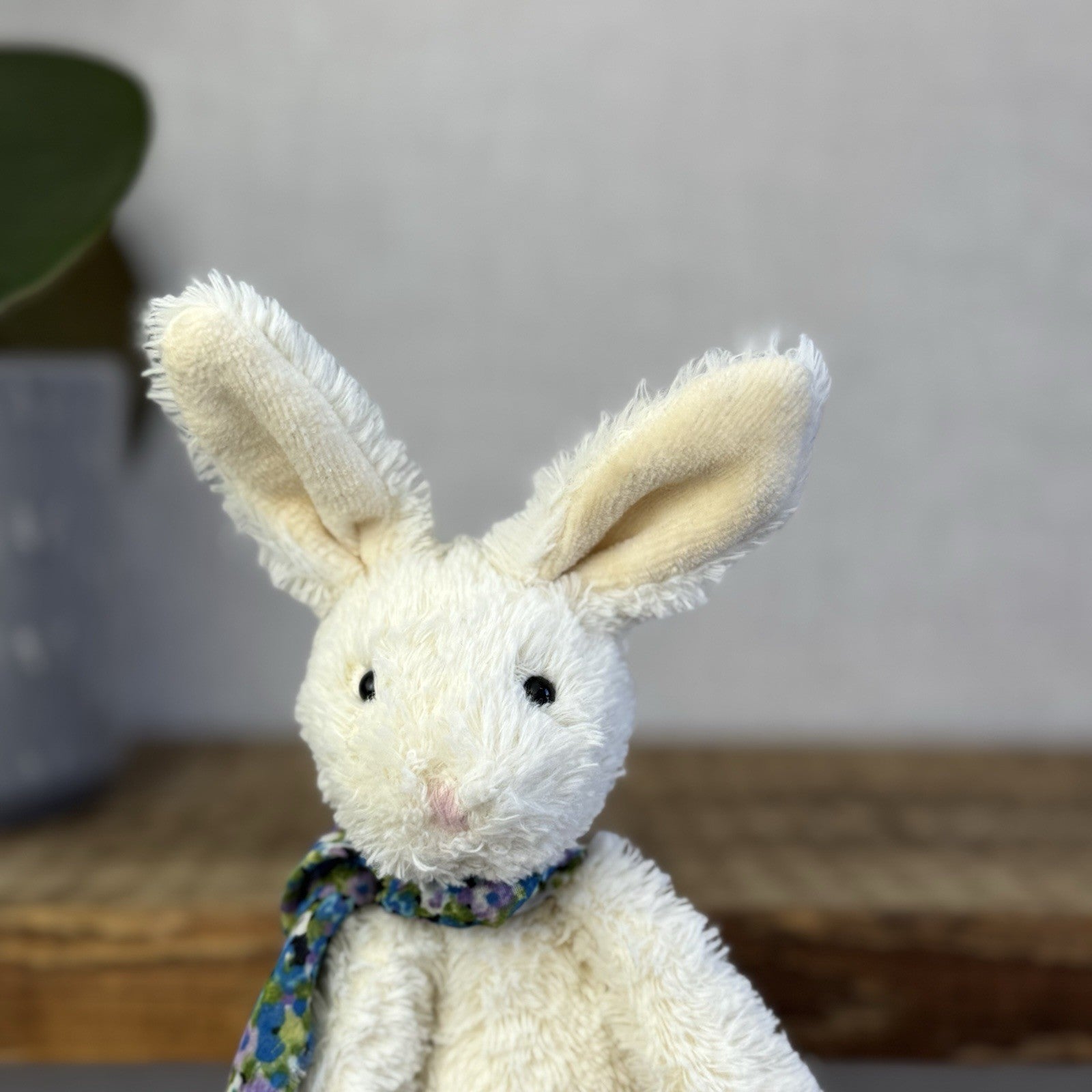 Jellycat Chi Chi Bunny Cream - Small Rabbit With Scarf Beanie Retired Rare 10”