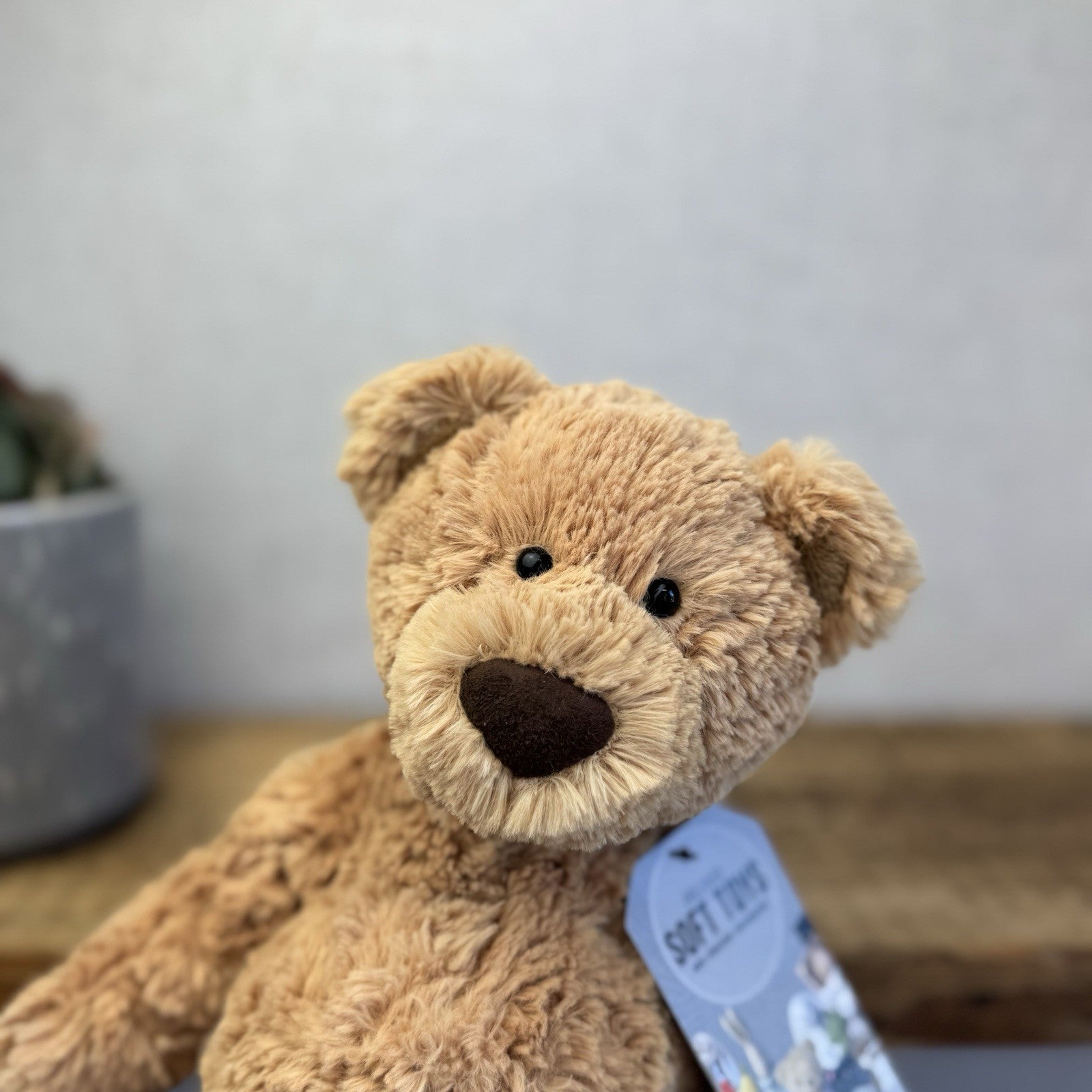 Jellycat Medium Skiffles Bear - Big Foot Jellycat Vintage Rare Beanie Bear 14"