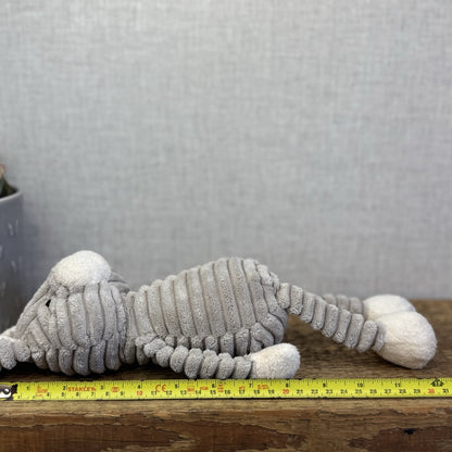 Jellycat Baby Cordy Roy Rabbit Hare - Grey Corduroy Soft Toy Retired Rare 12"