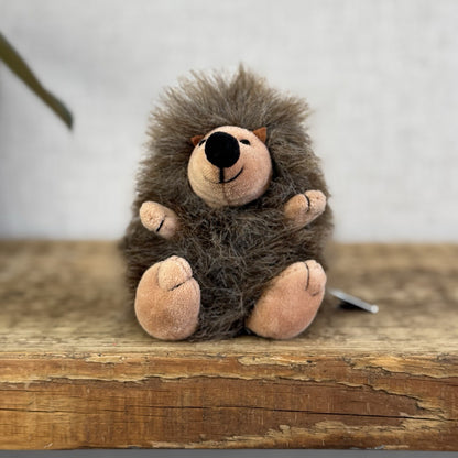 Jellycat Baby Puffball Hedgehog - Small Fluffy Brown Beanie Vintage With Tag 3”