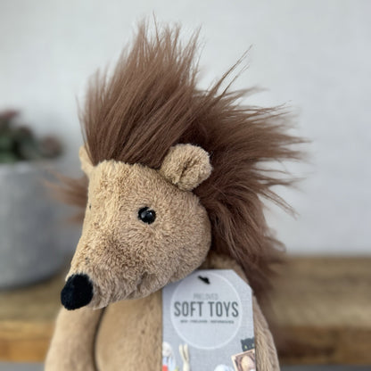 Jellycat Medium Spike Hedeghog - Light Brown/ Chocolate Brown Beanie Hedgehog