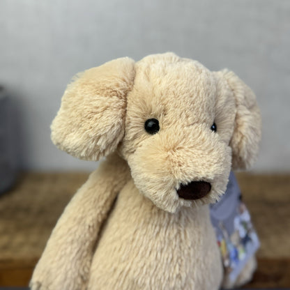 Jellycat Medium Bashful Labrador - Medium Golden Dog Pup Retired Old Plush 12"