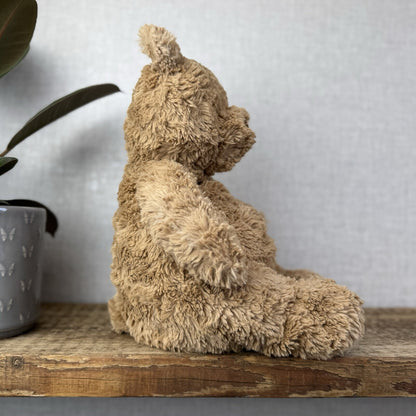 Jellycat Large Bartholemew Bear - Jellycat Textured Tan Sitting Bear Plush 14”