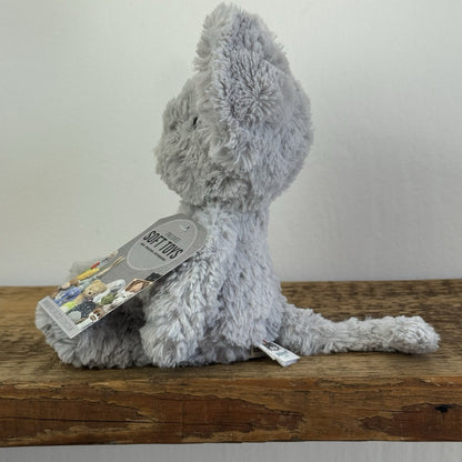 Jellycat Iggle Sguiggle Mouse - Small Grey Textured Mouse Soft Toy Retired 9”