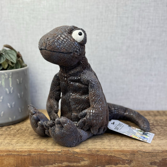 Jellycat Kenny Komodo Dragon - Grey Lizard Retired Medium Brown/grey NWOT 12"