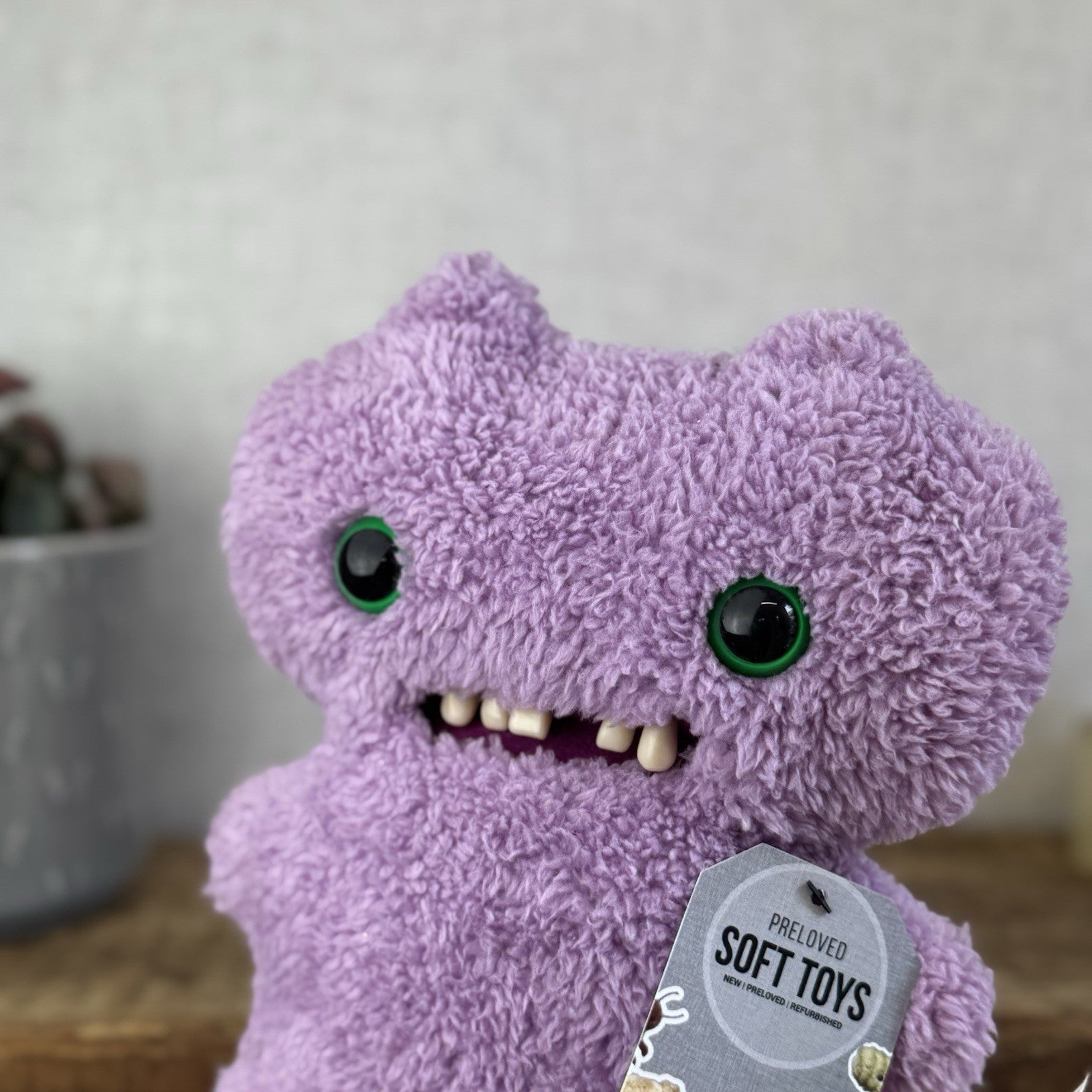 Fuggler Gap Tooth - Lilac Snuggler Fuggler Funny Ugly Monster Soft Toy Retired 