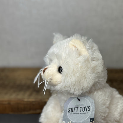 Bukowski Bears - Guccio Cat Small Cream/off White Beanie Cat/kitten Small 10”