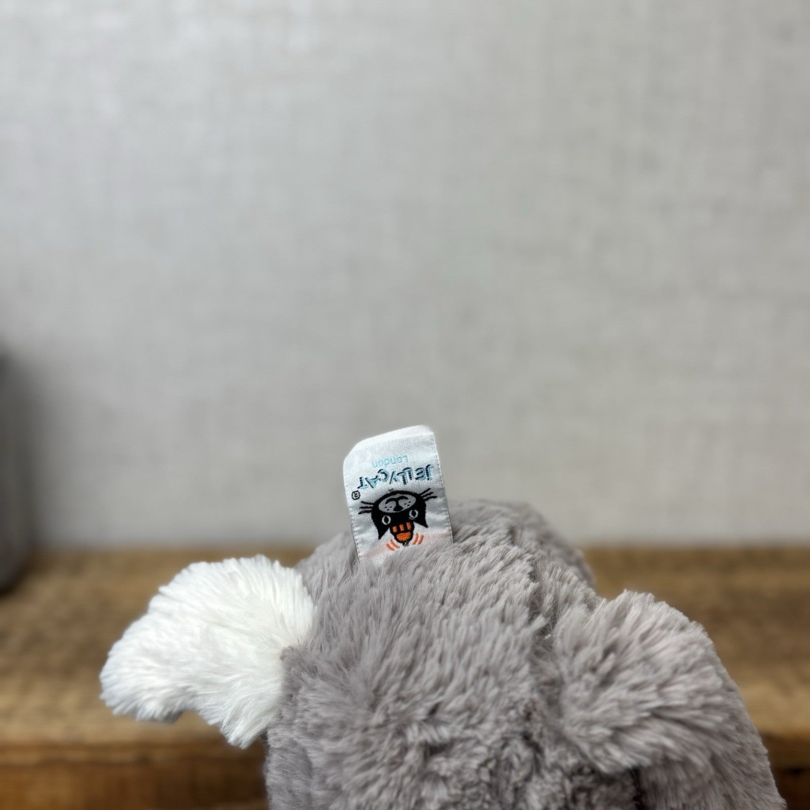 Jellycat Smudge Puppy - Medium Grey & White Puppy Floppy Plush Toy Medium 14"