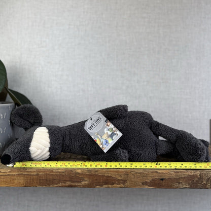 Jellycat Medium Toothy Rat - Large Black/Grey Rodent Smiling Rare Retired 16”