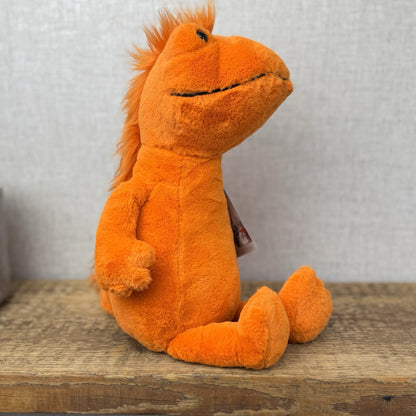Jellycat Cruz Crested Newt - Bright orange Newt Lizard Reptile Soft Toy 14"