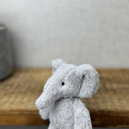 The Little White Company Tiny Bashful Grey Elephant - Mini Elephant (Jellycat) 