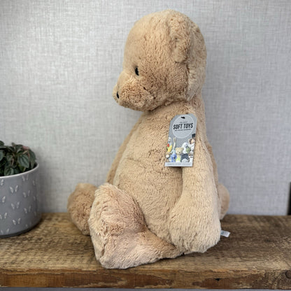 Jellycat Huge/Big Bashful Bear Honey Bear Cub Soft Toy Rare Retired NWOT 21"