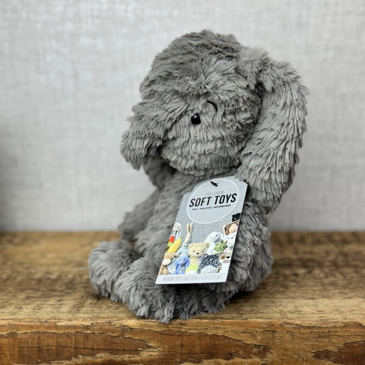 Jellycat Squishu Elephant - Small Grey Colour Textured Elephant Retired 10"