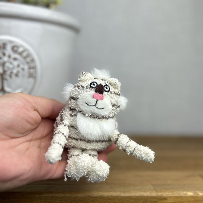 Jellycat Baby Scat Cat Soft Plush Toy Cream Brown Striped 6"