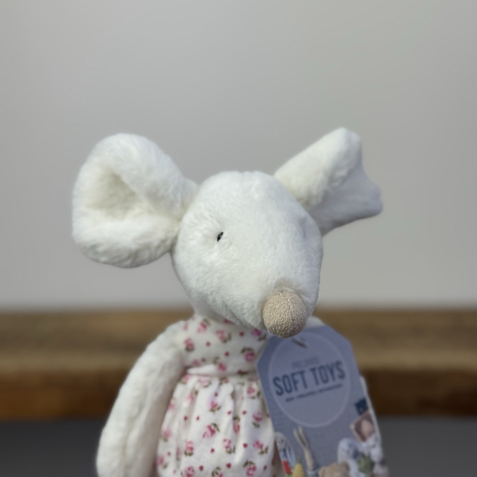 Jellycat Mouya Mouse - Little White Company Collab Mouse In Dress 9"