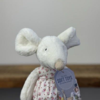 Jellycat Mouya Mouse - Little White Company Collab Mouse In Dress 9"